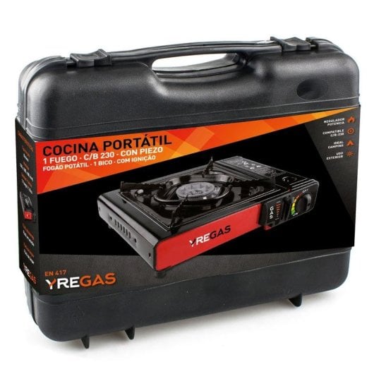 Plaque de cuisson Kukken 30090 Noir 1 foyer gaz Emaillee