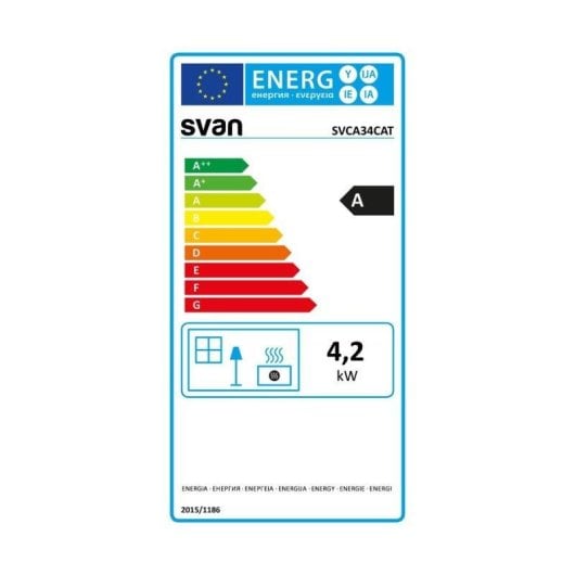 Estufa de Gas Infrarrojos Ceramica Svan SVCA34CAT 4.200 W con Ruedas