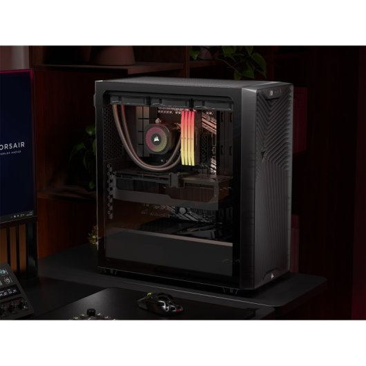 PC-Gehäuse Corsair 3200D RS Mid-Tower 3x RS120 Lüfter Glas USB-C Grau
