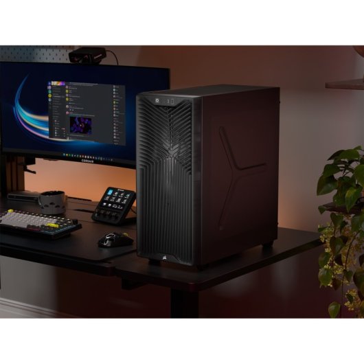 PC-Gehäuse Corsair 3200D RS Mid-Tower 3x RS120 Lüfter Glas USB-C Grau