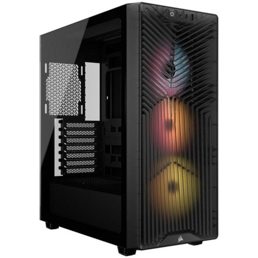 PC-Gehäuse Corsair 3200D RS ARGB Mid-Tower, 3x ARGB-Lüfter, Smoke, USB-C