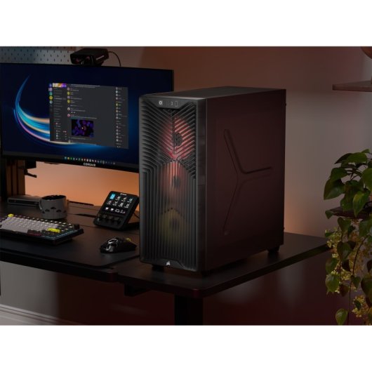 PC-Gehäuse Corsair 3200D RS ARGB Mid-Tower, 3x ARGB-Lüfter, Smoke, USB-C