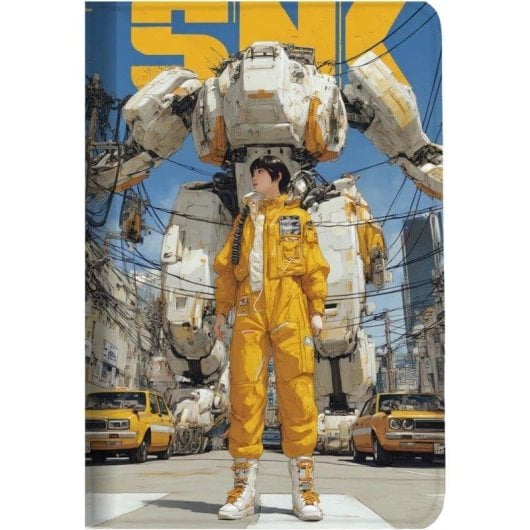 Funda SilverHT STAMPCASE HD Cool Robots para Samsung Tab A11+ y A9+