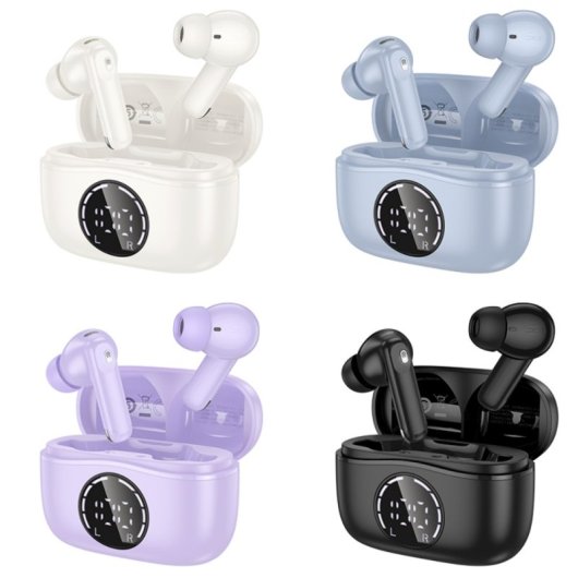 Auriculares Hoco EQ22 inalambricos Bluetooth in-ear con Cancelacion de Ruido Lila