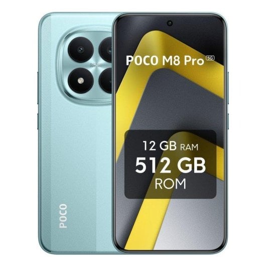POCO M8 Pro 5G 12GB 512GB 6.83" AMOLED 1.5K 5G Dual SIM Batería 6500mAh 100W IP68 HyperOS 2 Verde