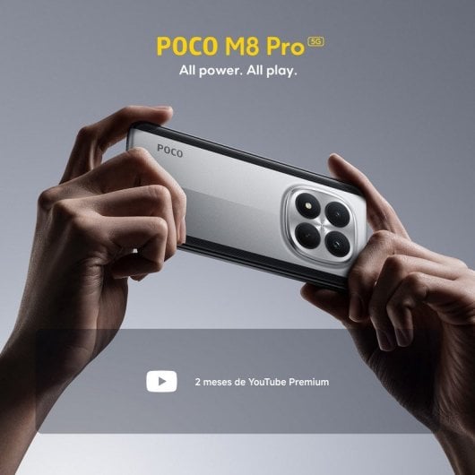 POCO M8 Pro 5G 12 Go 512 Go 6,83" AMOLED 5G Double SIM IP68 NFC 100 W HyperCharge Android 15 Noir