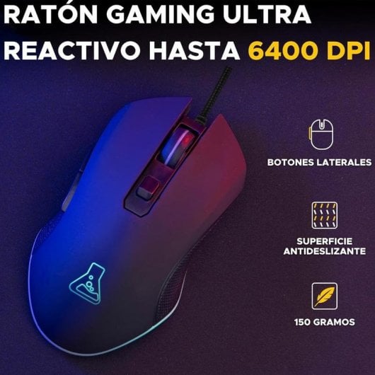 Tastatur The G-Lab Combo Hydrogen 65 Prozent Kabel QWERTY RGB Grau Schwarz Gaming-Set