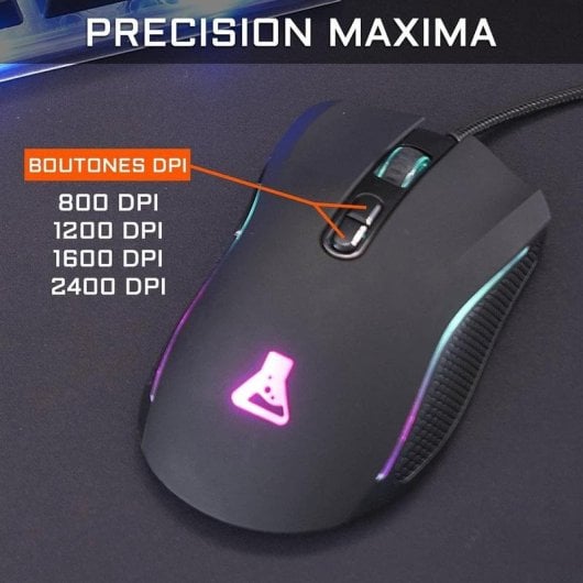 Tastatur The G-Lab Combo Yttrium Membran Layout QWERTY mit Maus und Mauspad Gaming-Set