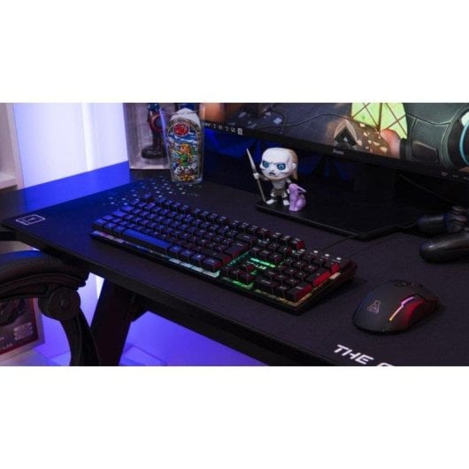 Tastatur The G-Lab KEYZ CAESIUM Membran Layout ES RGB Full-Size mit N-Key