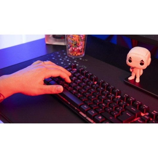 Tastatur The G-Lab KEYZ CAESIUM Membran Layout ES RGB Full-Size mit N-Key