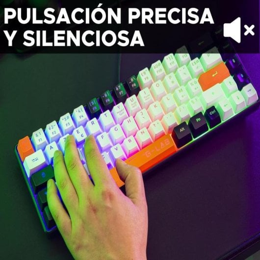 Teclado The G-Lab Keyz Hydrogen semi-membrane compact Layout ES retroéclairé RGB