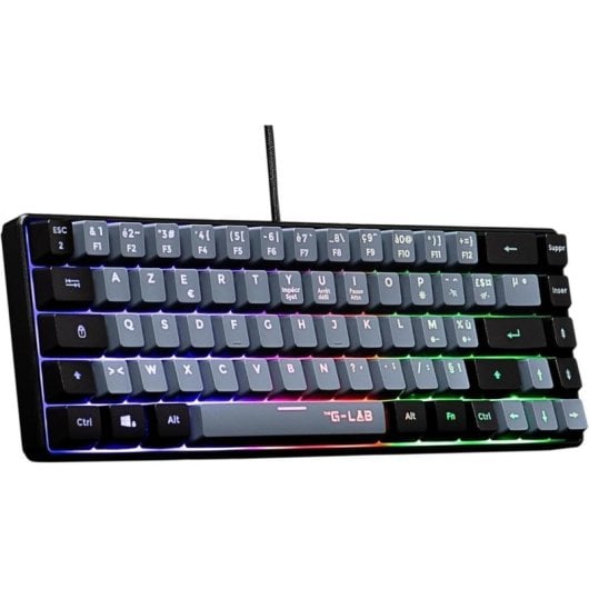 Teclado The G-Lab Keyz Hydrogen Gaming de Membrana 60% RGB Español