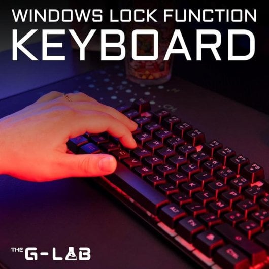 Tastatur The G-Lab Keyz Caesium Membran Layout FR AZERTY mit RGB und Makros