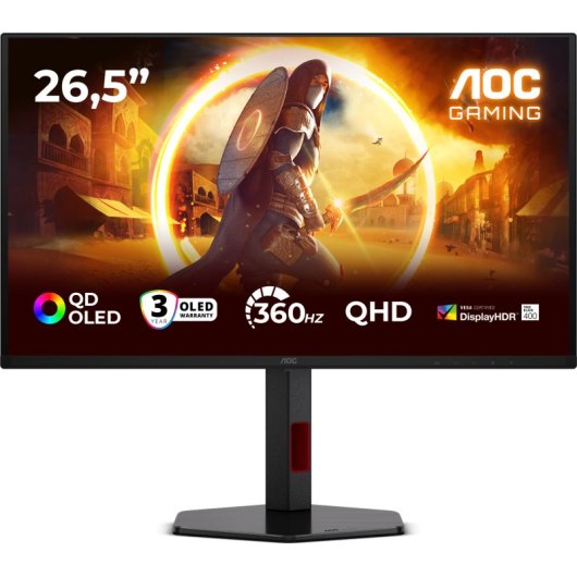 Monitor AOC G4 Q27G4SDR 26,5" QuadHD 360Hz QD-OLED 0,03ms HDR400