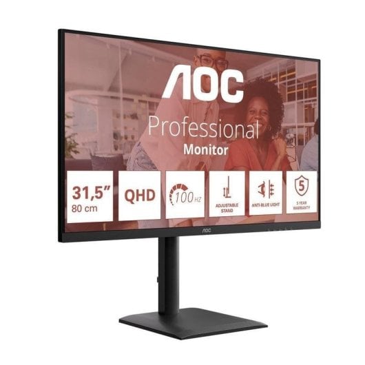 Écran PC AOC Q32E4U 31,5" Quad HD 100Hz IPS Hub USB Haut-parleurs HAS HDR