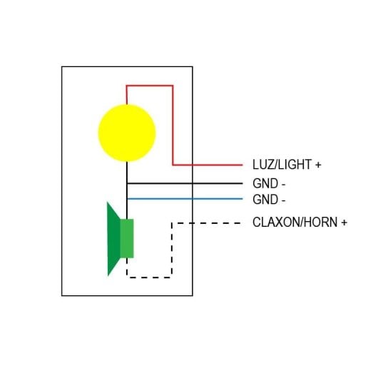 Faro Led Con Claxon Negro 12-72v Con Conector Sm 65493