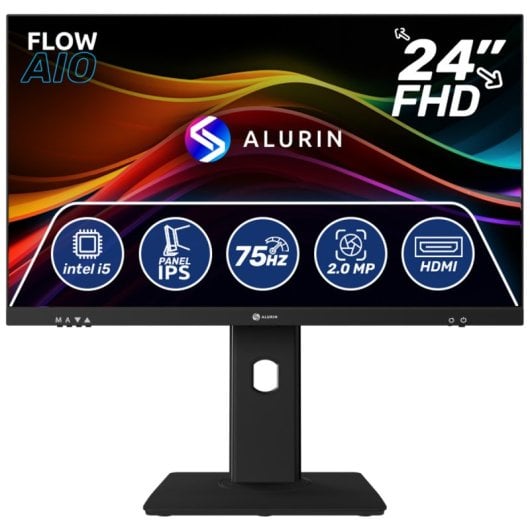 Alurin Flow AIO i5-12400 /16GB/1TB/24" Altura regulable