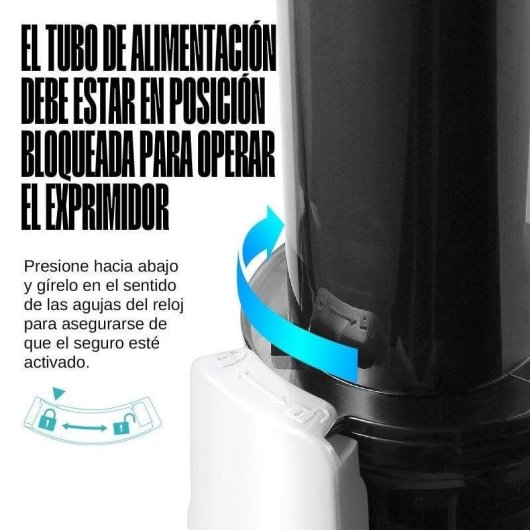 Exprimidor Ventray Mini Ginnie 60 RPM compact blanc extraction lente