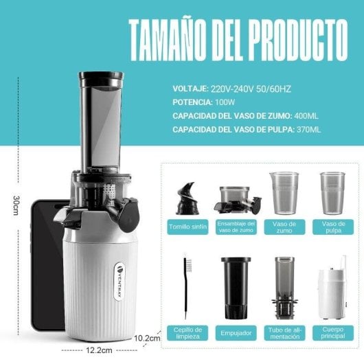 Estrattore Ventray Mini Ginnie 60 RPM Compatto Bianco Massima Nutrizione