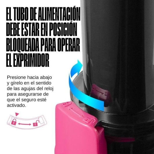 Estrattore Ventray Mini Ginnie Rosa 60 RPM Prensatura Lenta Compatto