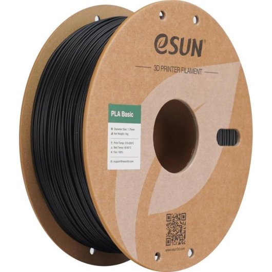 Filamento PLA eSUN PLA-Basic175B1P1 Negro 1,75 mm alta fluidez