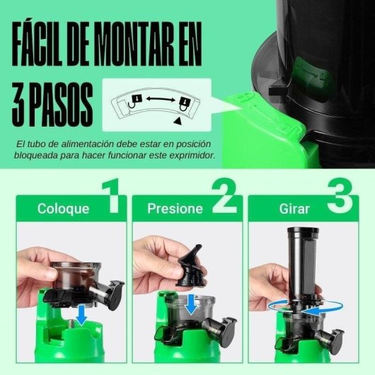 Exprimidor VENTRAY Mini Ginnie Compact 60 RPM Extraction lente personnalisable