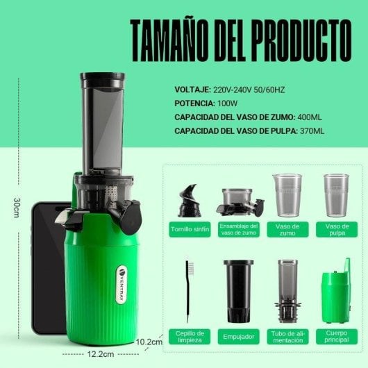 Estrattore Ventray Mini Ginnie Compatto 60 RPM massima resa verde