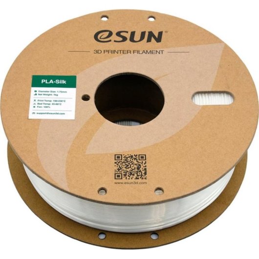 Filamento PLA eSUN PLA-Silk 1.75 mm Branco Acabamento Sedoso