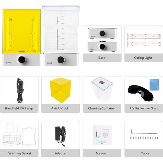 Station de post-traitement Elegoo Mercury XS Bundle UV Plateau 360° 7L