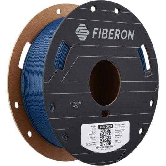 Filament ASA Polymaker Fiberon FF02003 1,75 mm Bleu Renforcé Carbone