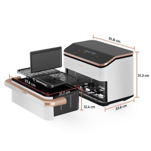 Airfryer Cosori Dual Blaze Twinfry Chef Edition 10 L 2800 W Dubbele Mand