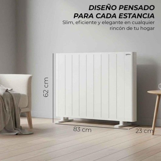 Emisor Térmico YOEVU TRIAC Aluminio Control Wifi Pantalla Digital  Programación Semanal