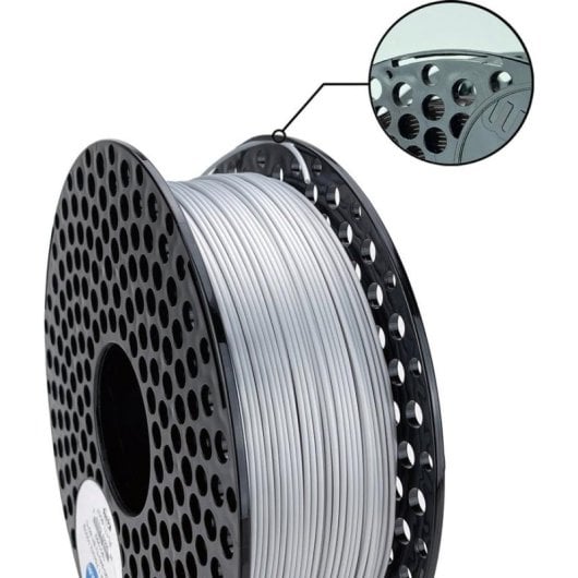 Filament PLA AzureFilm FL171-9007 Gris/Argenté 1,75 mm Finition soie Brillant