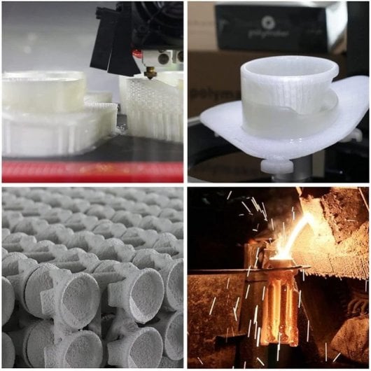 Filamento Castable Polymaker PJ03001 Natural 1,75 mm 750 g Fácil Fundição