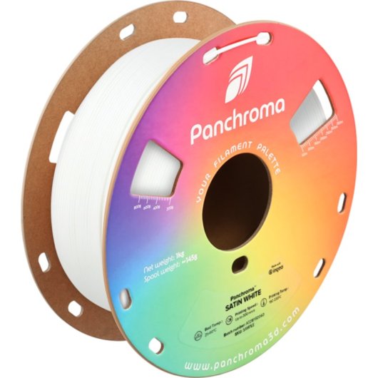 Filamento PLA Polymaker Panchroma Satin Blanco 1,75 mm Acabado Sedoso