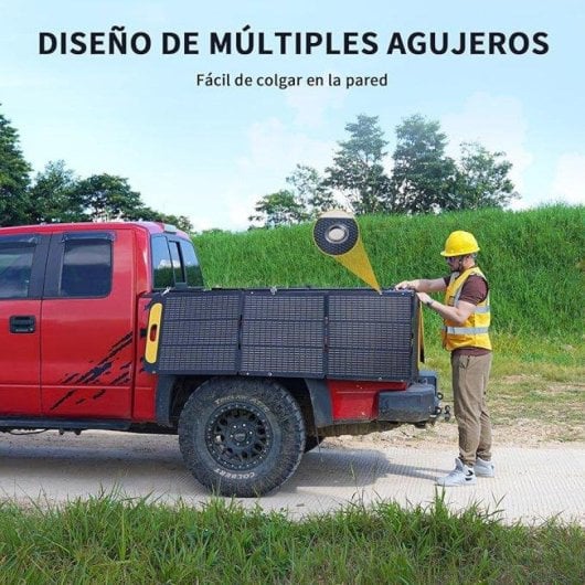 Panel Solar Portátil VTOMAN VS110 110W 3 Conexiones Adaptador 3 en 1 Plegable Resistencia IP67