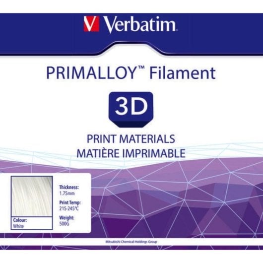 Filament TPE Primaloy Verbatim 055510 Blanc 1,75 mm Flexibilité Haute Précision