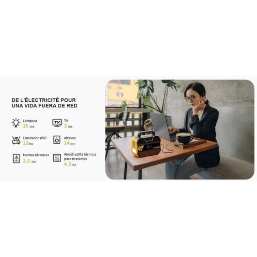 Station d’énergie VTOMAN FlashSpeed 300 299Wh 1 port AC 4 ports USB-A/C Batterie LiFePO4 Charge rapide compacte