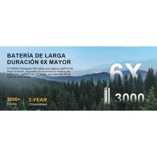 Station d’énergie VTOMAN FlashSpeed 300 299Wh 1 port AC 4 ports USB-A/C Batterie LiFePO4 Charge rapide compacte