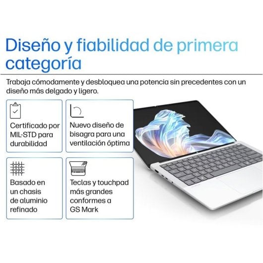 Portátil HP EliteBook X G1a 14" AMD Ryzen AI 7 PRO 360 32GB RAM 512GB SSD Radeon 880M Windows 11 Pro
