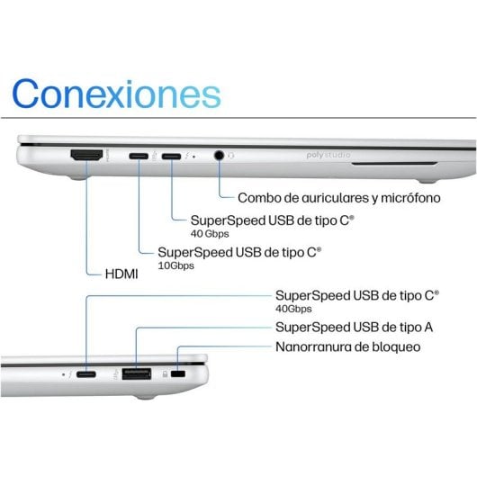 Portátil HP EliteBook X G1a 14" AMD Ryzen AI 7 PRO 360 32GB RAM 512GB SSD Radeon 880M Windows 11 Pro