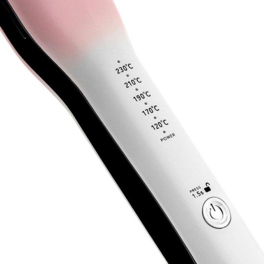 Plancha de pelo By AGV Inspire WD Rosa degradado titanio 35 mm control digital