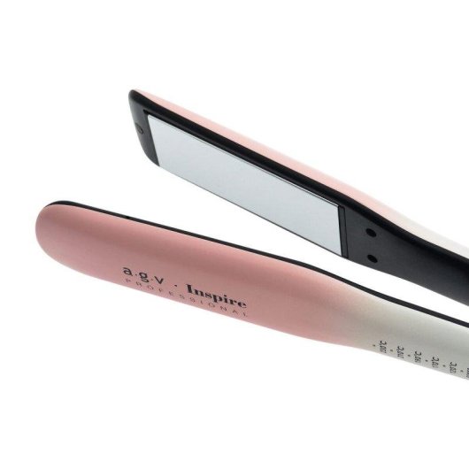 Plancha de pelo By AGV Inspire WD Rosa degradado titanio 35 mm control digital
