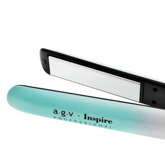Prancha de Cabelo Titânio Cerâmica Profissional By AGV Inspire Ice Blue 230ºC 10 Definições Iónica Desligar Automático Azul