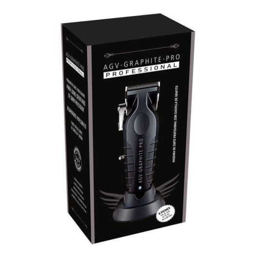 Aparador de Barba Facial By AGV Graphite Pro Recarregável 5h 6 Pentes Leve Ergonómico