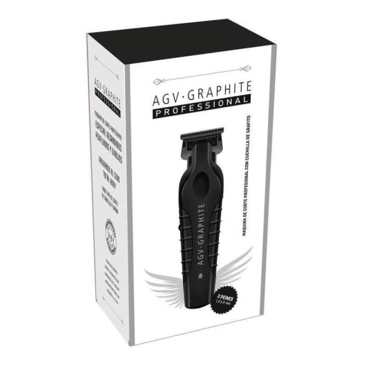 Aparador de Barba Facial By AGV Graphite Recarregável 150min 3 Pentes Carga Rápida