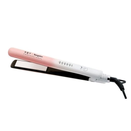 Prancha de Cabelo Titânio Profissional By AGV Inspire 230ºC 10 Definições Iónica Desligar Automático Rosa