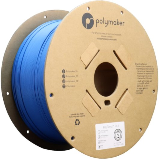 Filamento PLA Polymaker PolyTerra PA04011 Azul 1,75 mm Resistencia Mejorada