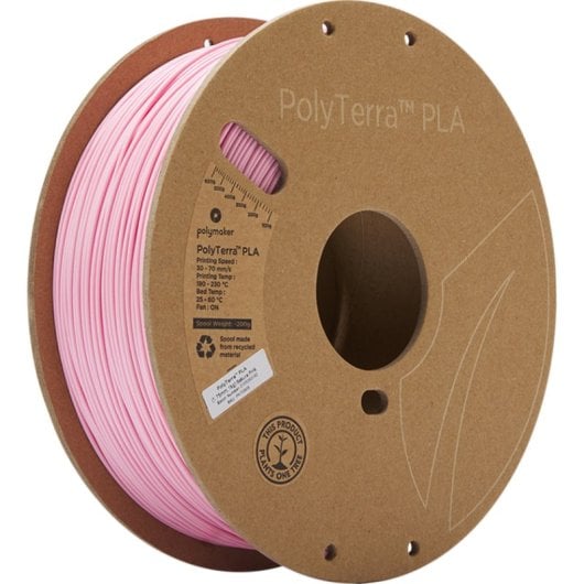 Filamento PLA Polymaker PolyTerra Rosa 1,75 mm Ecologico Facile Stampa