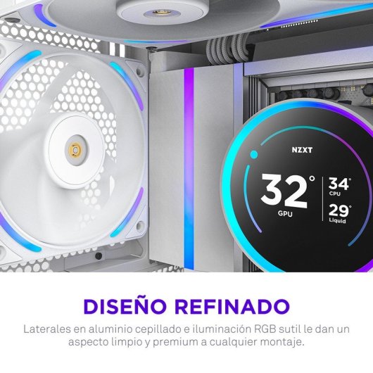 Ventilador suplementario NZXT F120X 120 mm 3100 RPM con RGB multicolor PWM